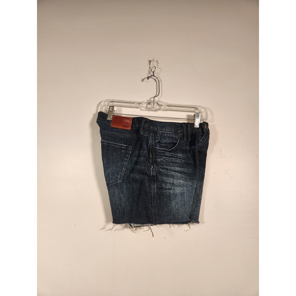 MADEWELL Denim Shorts Women 26 Dark Wash Raw Hem Cut Off 100% Cotton Summer Boho